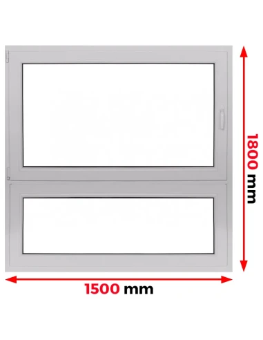 Kunststofffenster PVC Fenster 145 x 145 mm DREH/KIPP | FIX Aluplast Ideal 4000