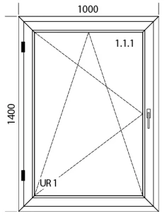 Kunststofffenster PVC Fenster 100 x 140 cm DREH/KIPP Aluplast Ideal 4000 2