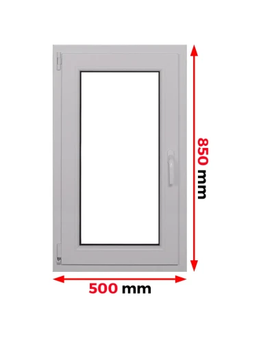Kunststofffenster PVC Fenster 50 x 85 cm DREH/KIPP Aluplast Ideal 4000