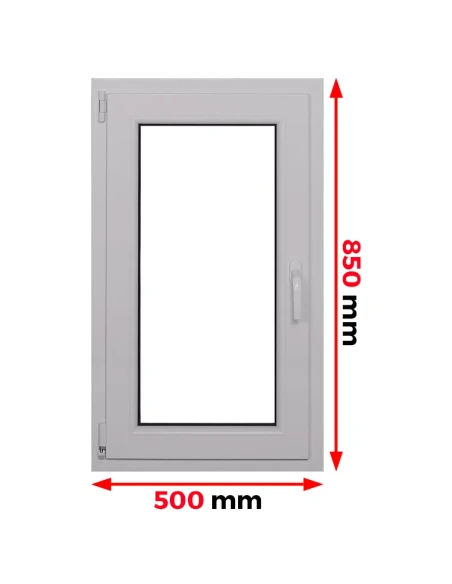 Kunststofffenster PVC Fenster 50 x 85 cm DREH/KIPP Aluplast Ideal 4000