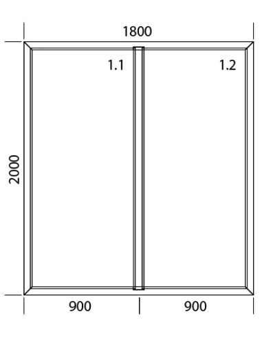 Kunststofffenster PVC Fenster 180 x 200 cm FIX Aluplast Ideal 4000