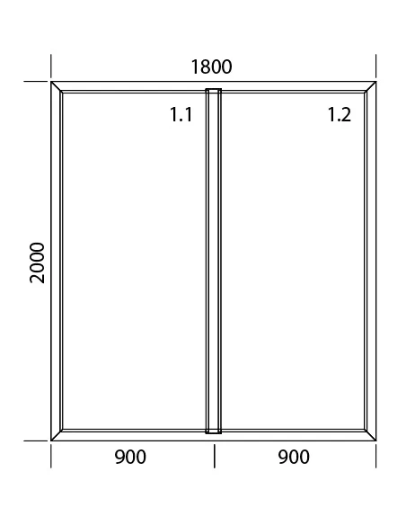 Kunststofffenster PVC Fenster 180 x 200 cm FIX Aluplast Ideal 4000