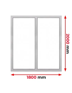 Kunststofffenster PVC Fenster 180 x 200 cm FIX Aluplast Ideal 4000