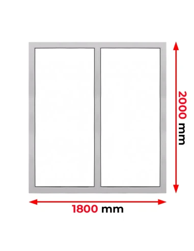 Kunststofffenster PVC Fenster 180 x 200 cm FIX Aluplast Ideal 4000