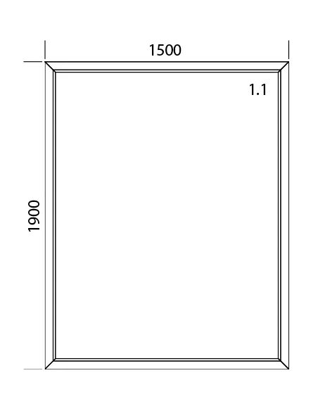 Kunststofffenster PVC Fenster 150 x 190 mm FIX Aluplast Ideal 4000