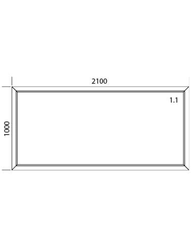 Kunststofffenster PVC Fenster 210 x 100 Cm FIX Aluplast Ideal 4000