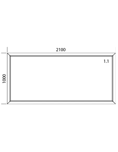 Kunststofffenster PVC Fenster 210 x 100 Cm FIX Aluplast Ideal 4000
