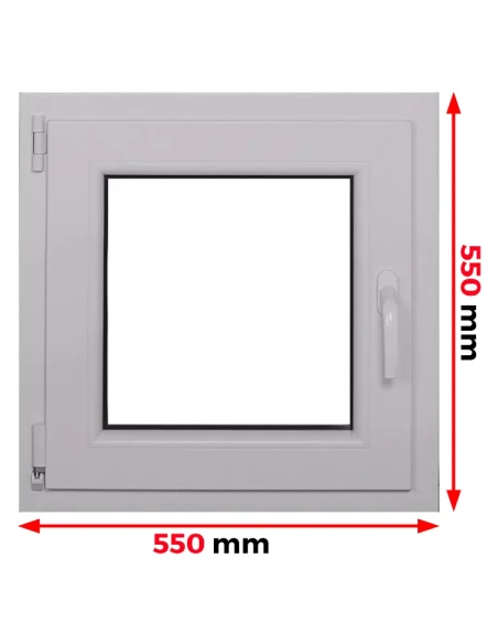 Kunststofffenster PVC Fenster 55 x 55 cm DREH/KIPP Aluplast Ideal 4000