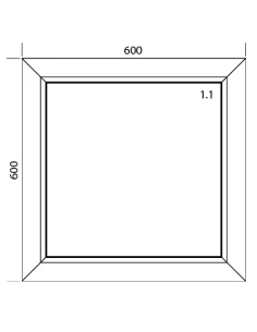 Kunststofffenster PVC Fenster 60 x 60 cm FIX Aluplast Ideal 4000 2