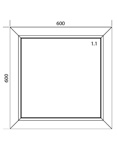 Kunststofffenster PVC Fenster 60 x 60 cm FIX Aluplast Ideal 4000