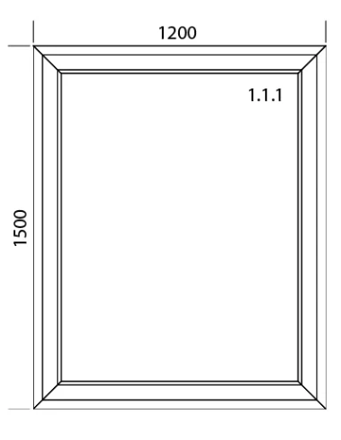Kunststofffenster PVC Fenster 120 x 150 cm FIX Aluplast Ideal 4000