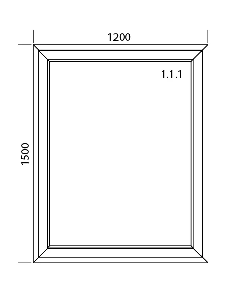 Kunststofffenster PVC Fenster 120 x 150 cm FIX Aluplast Ideal 4000