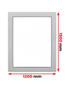 Kunststofffenster PVC Fenster 120 x 150 cm FIX Aluplast Ideal 4000
