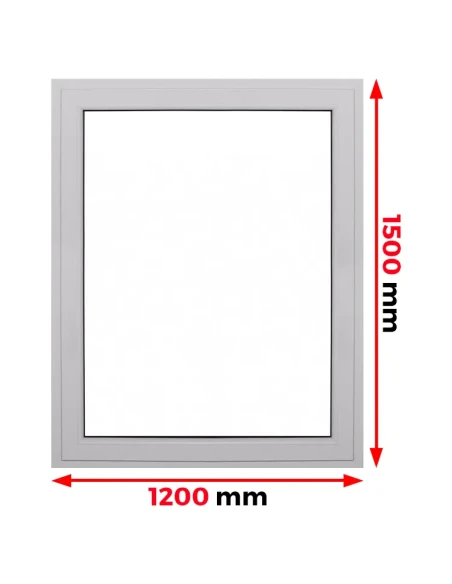 Kunststofffenster PVC Fenster 120 x 150 cm FIX Aluplast Ideal 4000