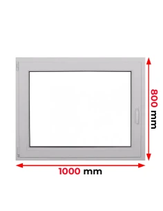 Kunststofffenster PVC Fenster 100 x 80 cm DREH/KIPP Aluplast Ideal 4000