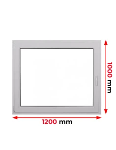 Kunststofffenster PVC Fenster 120 x 100 cm DREH/KIPP Aluplast Ideal 4000