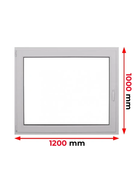 Kunststofffenster PVC Fenster 120 x 100 cm DREH/KIPP Aluplast Ideal 4000