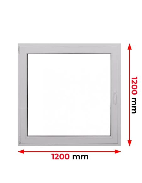 Kunststofffenster PVC Fenster 120 x 120 cm Dreh/KIPP Aluplast Ideal 4000