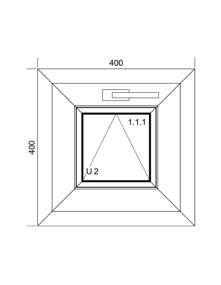 Kunststofffenster PVC Fenster 40x40 cm KIPP Aluplast Ideal 4000