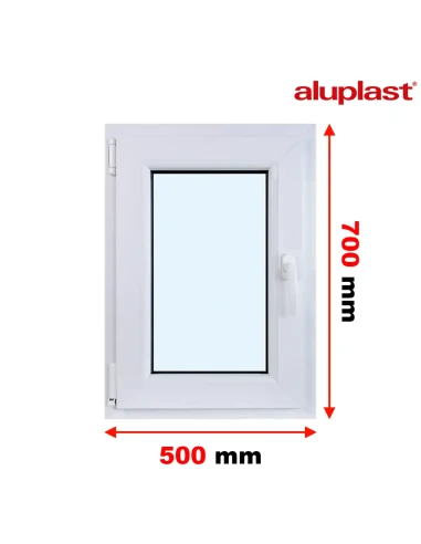 Kunststofffenster PVC Fenster 50x70 cm DREH/KIPP Aluplast Ideal 4000