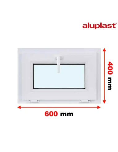 Kunststofffenster PVC Fenster 60x40 cm KIPP Aluplast Ideal 4000