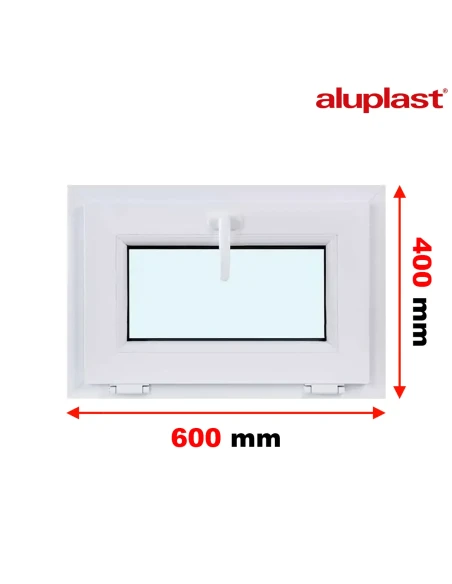 Kunststofffenster PVC Fenster 60x40 cm KIPP Aluplast Ideal 4000