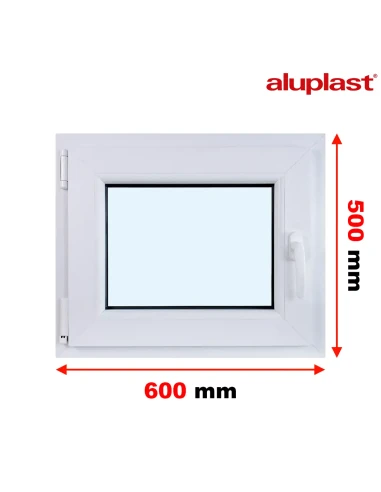 Kunststofffenster PVC Fenster 60x50 cm DREH/KIPP Aluplast Ideal 4000