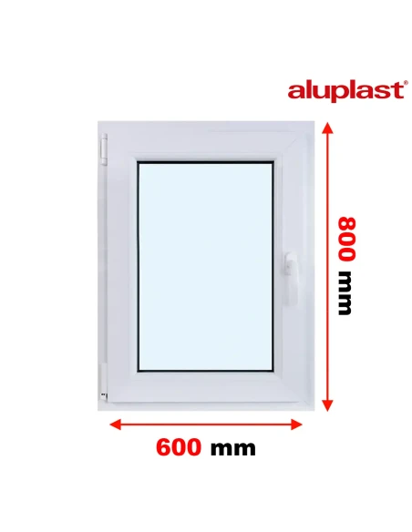 Kunststofffenster PVC Fenster 60x80 cm DREH/KIPP Aluplast Ideal 4000