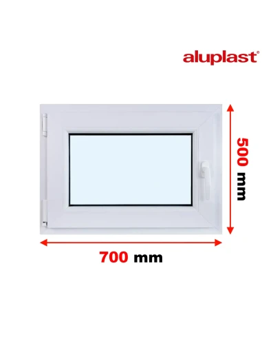 Kunststofffenster PVC Fenster 70x50 cm DREH/KIPP Aluplast Ideal 4000