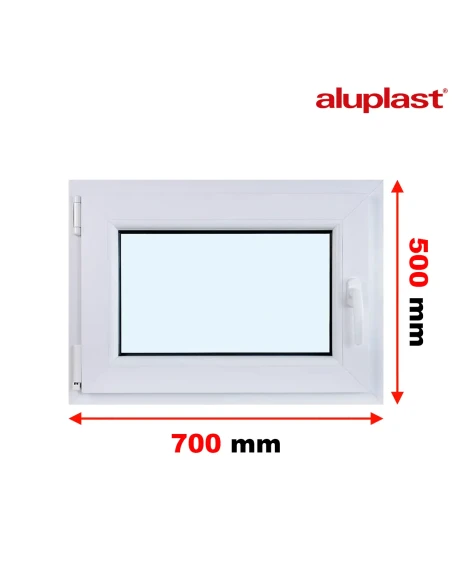 Kunststofffenster PVC Fenster 70x50 cm DREH/KIPP Aluplast Ideal 4000