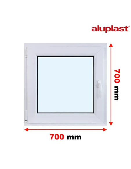 Kunststofffenster PVC Fenster 70x70 cm DREH/KIPP Aluplast Ideal 4000