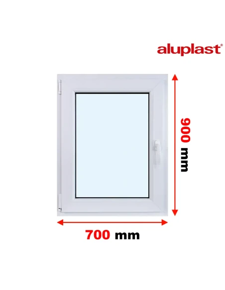 Kunststofffenster PVC Fenster 70x90 cm DREH/KIPP Aluplast Ideal 4000