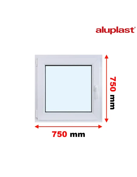 Kunststofffenster PVC Fenster 75x75 cm DREH/KIPP Aluplast Ideal 4000
