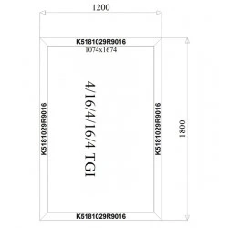 Aluminium Fenster Festverglasung 1200 x 1800 mm MB 79N 2