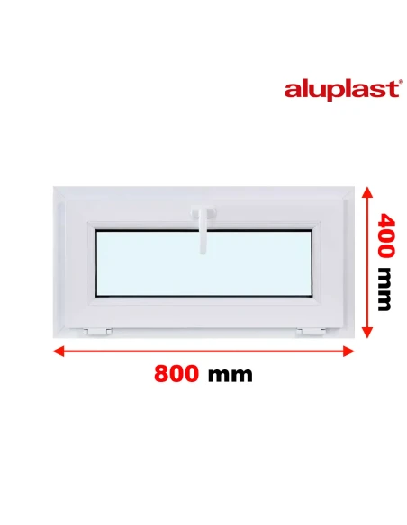 Kunststofffenster PVC Fenster 80x40 cm KIPP Aluplast Ideal 4000