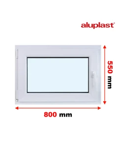 Kunststofffenster PVC Fenster 80x55 cm DREH/KIPP Aluplast Ideal 4000