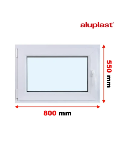 Kunststofffenster PVC Fenster 80x55 cm DREH/KIPP Aluplast Ideal 4000