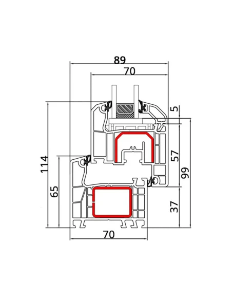Kunststofffenster PVC Fenster 80x55 cm DREH/KIPP Aluplast Ideal 4000