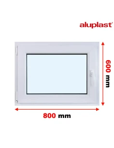 Kunststofffenster PVC Fenster 80x60 cm DREH/KIPP Aluplast Ideal 4000