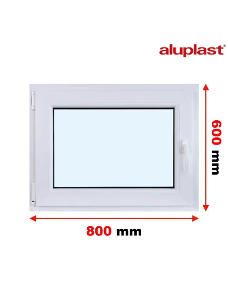 Kunststofffenster PVC Fenster 80x60 cm DREH/KIPP Aluplast Ideal 4000