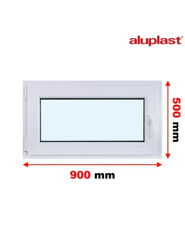 Kunststofffenster PVC Fenster 90x50 cm DREH/KIPP Aluplast Ideal 4000