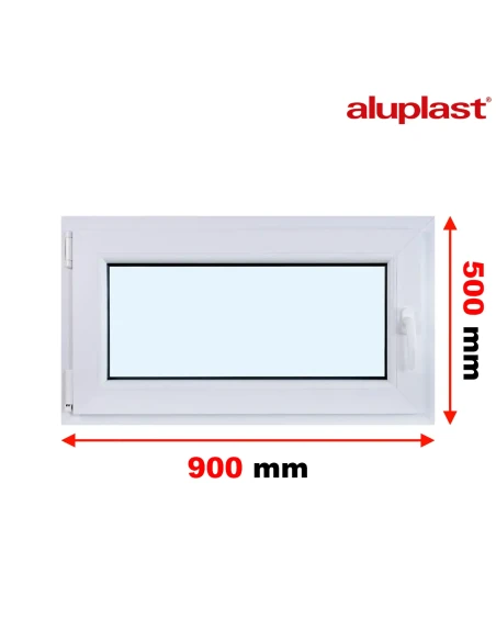 Kunststofffenster PVC Fenster 90x50 cm DREH/KIPP Aluplast Ideal 4000