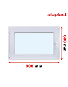 Kunststofffenster PVC Fenster 90x60 cm DREH/KIPP Aluplast Ideal 4000