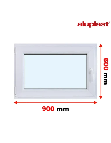Kunststofffenster PVC Fenster 90x60 cm DREH/KIPP Aluplast Ideal 4000