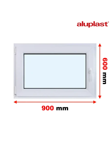 Kunststofffenster PVC Fenster 90x60 cm DREH/KIPP Aluplast Ideal 4000