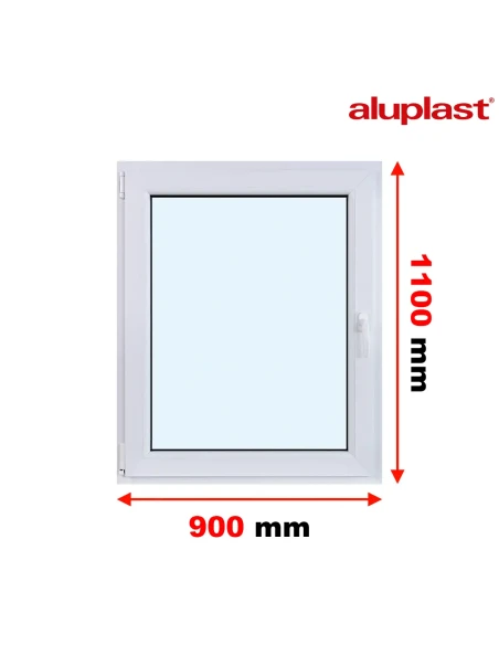 Kunststofffenster PVC Fenster 90x110 cm DREH/KIPP Aluplast Ideal 4000