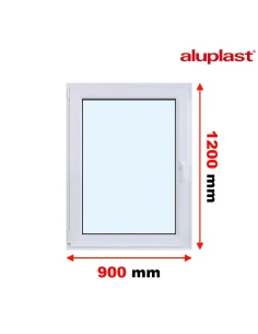 Kunststofffenster PVC Fenster 90x120 cm DREH/KIPP Aluplast Ideal 4000