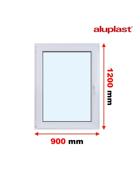 Kunststofffenster PVC Fenster 90x120 cm DREH/KIPP Aluplast Ideal 4000