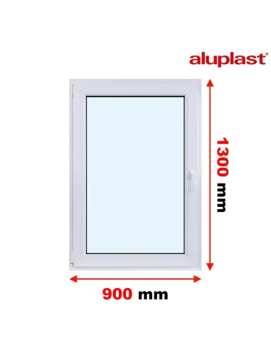 Kunststofffenster PVC Fenster 90x130 cm DREH/KIPP Aluplast Ideal 4000
