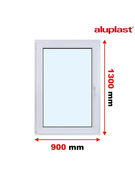 Kunststofffenster PVC Fenster 90x130 cm DREH/KIPP Aluplast Ideal 4000